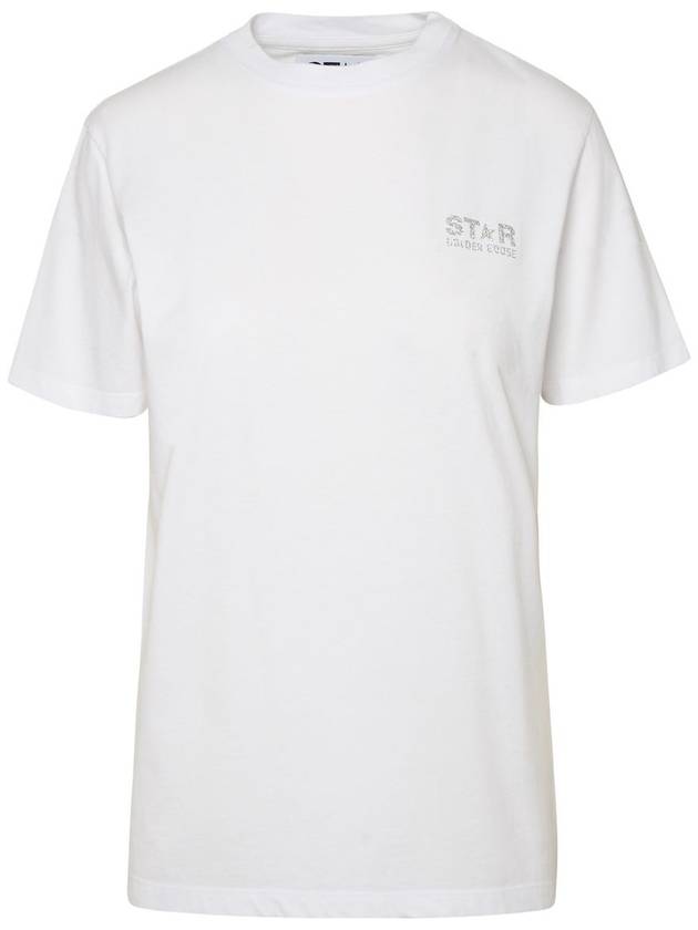 Glitter Star Logo Short Sleeve T-Shirt Silver White - GOLDEN GOOSE - BALAAN 2