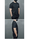 Logo Patch Cotton Short Sleeve T-Shirt Black - STONE ISLAND - BALAAN 5