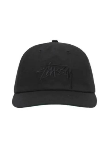 1311145 BLACK Mid Depth Big Stock Snapback Cap - STUSSY - BALAAN 1