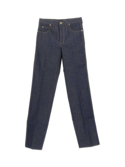 Mid Rise Straight Denim Jeans Blue - GUCCI - BALAAN 2