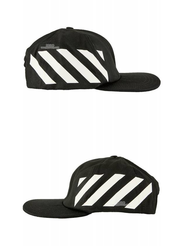 Diagonal Print Ball Cap Black - OFF WHITE - BALAAN.