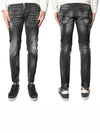 Knee Wash Skater Jeans Black - DSQUARED2 - BALAAN 2