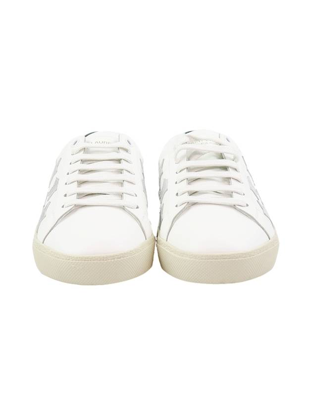 Star Patch Low Top Sneakers Black White - SAINT LAURENT - BALAAN 4