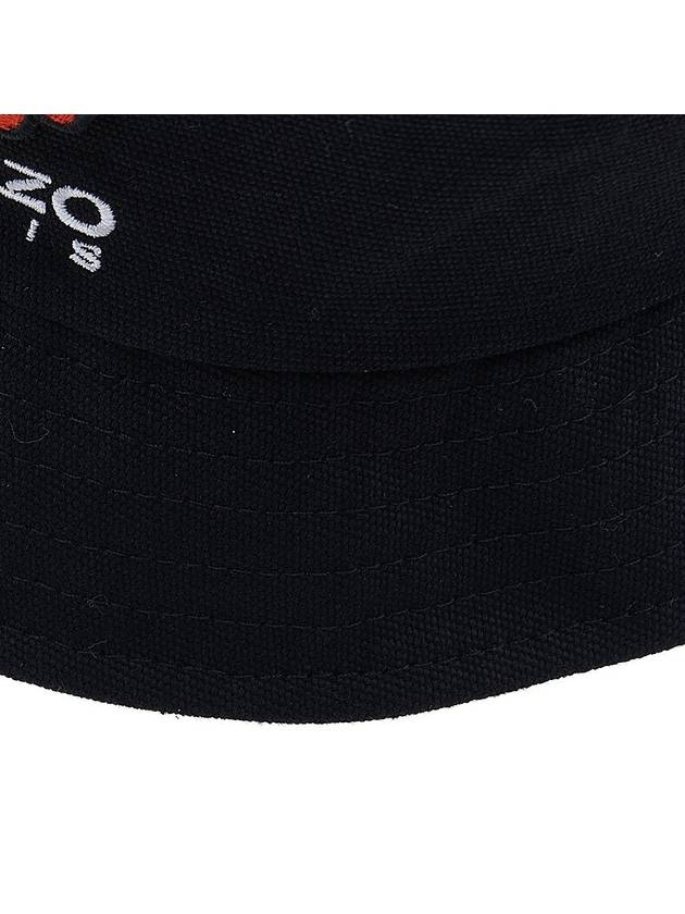 Flower Logo Bucket Hat Black - KENZO - BALAAN 8