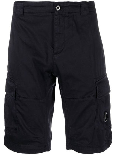 Men's Stretch Satin Lens Cargo Shorts Black - CP COMPANY - BALAAN 2