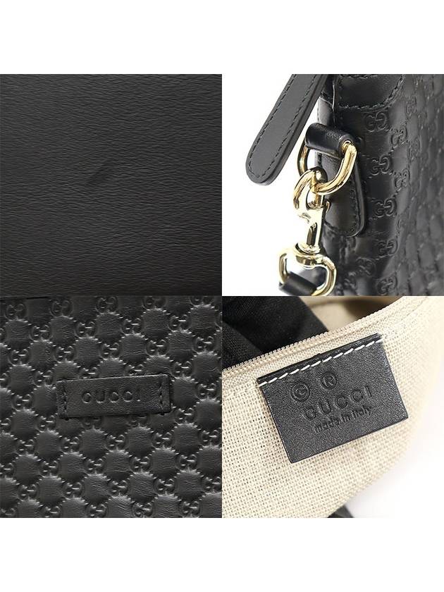 449656 Black Microshima Leather Tote 2WAY - GUCCI - BALAAN 7