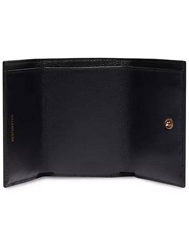 Hourglass Gold B Logo Half Wallet Black - BALENCIAGA - BALAAN 5