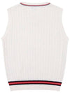 V-neck knit vest OF2002GBWHITE - ONOFF - BALAAN 4