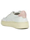 Medalist Pink Tab Leather Low Top Sneakers White - AUTRY - BALAAN 4