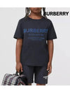 Kids Logo Print Short Sleeve T-Shirt Navy - BURBERRY - BALAAN 6