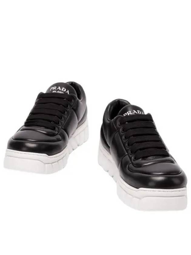 Padded Nappa Leather Low Top Sneakers Black - PRADA - BALAAN 2