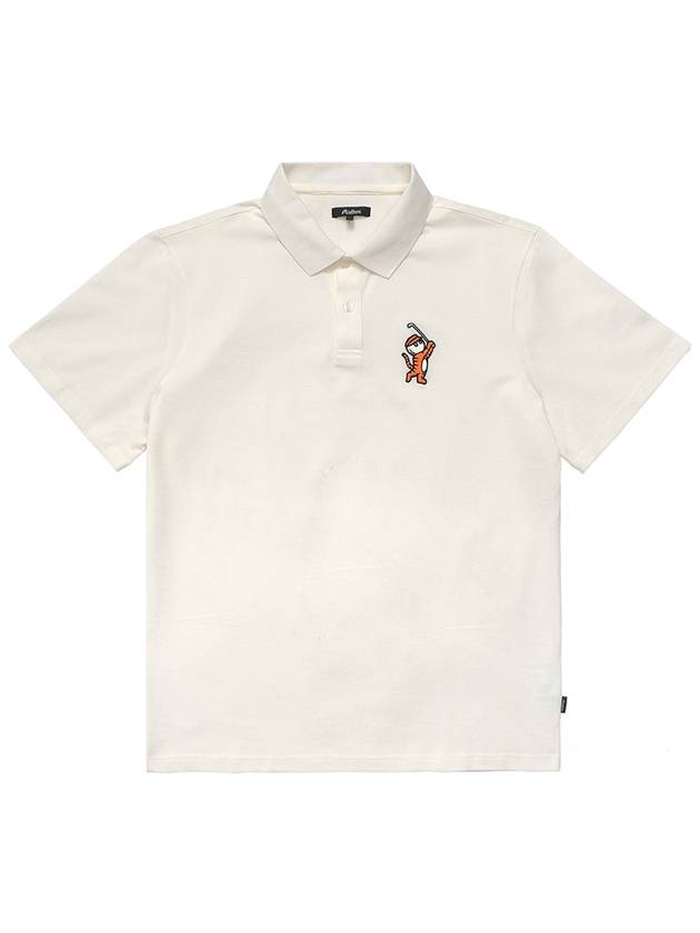 Tiger Collection Bucket Polo T Shirt OFF WHITE - MALBON GOLF - BALAAN 1