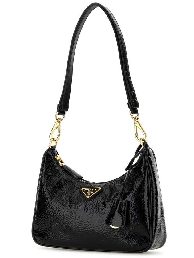 Re-Edition Patent Leather Mini Bag Black - PRADA - BALAAN 3