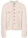 Allure Bouclette Jacket Natte Sable Blanc - CELINE - BALAAN 2