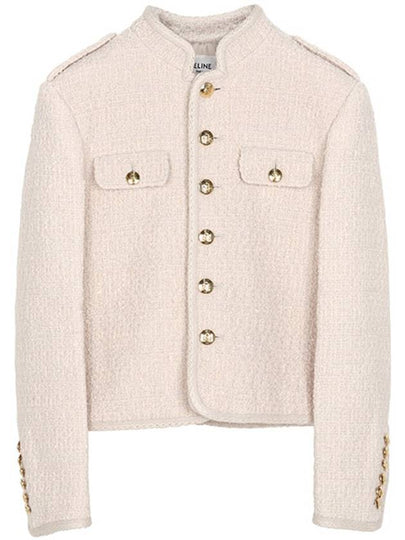 Allure Bouclette Jacket Natte Sable Blanc - CELINE - BALAAN 2