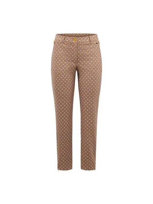 Women's Logo Print Pants Brown - J.LINDEBERG - BALAAN 1