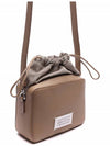 Logo Patch Leather Bucket Cross Bag Beige - MAISON MARGIELA - BALAAN 4