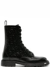 Explorer 2 Leather Ankle Boots Black - DIOR - BALAAN.