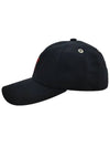 De Coeur Embroidered Logo Ball Cap Black - AMI - BALAAN 4