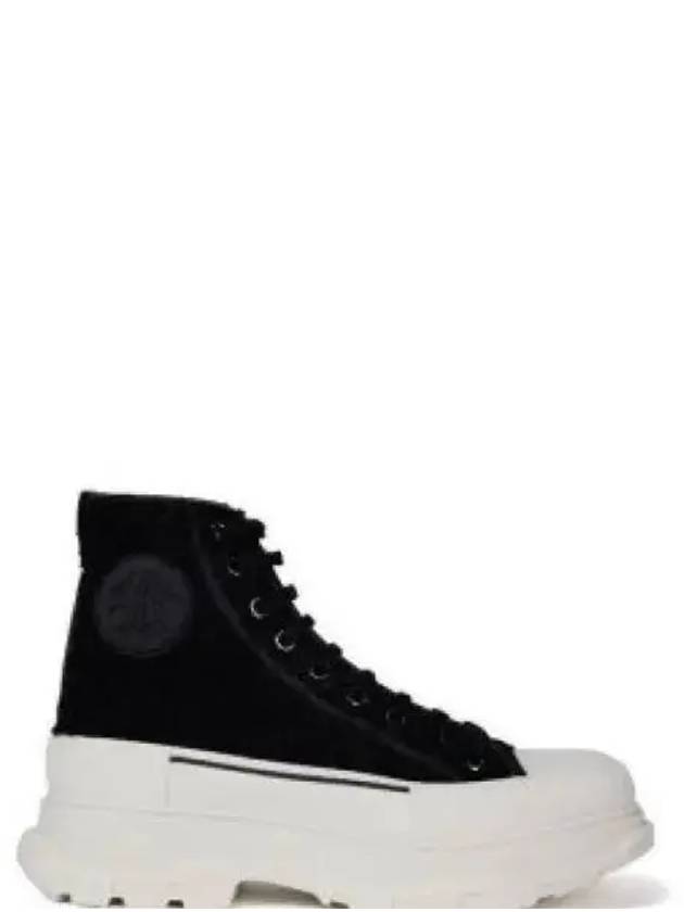 Men s Shearling TREAD SLICK SNEAKERS Black Off White 727379W4V511041 - ALEXANDER MCQUEEN - BALAAN 2