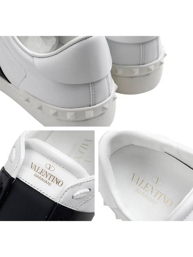 Men's Hidden Open Band Low Top Sneakers White Navy - VALENTINO - BALAAN 8