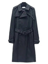 gabardine trench coat - SAINT LAURENT - BALAAN.