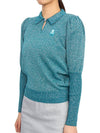 Eccrine puff sleeve knit polo emerald - MARK & LONA - BALAAN 3