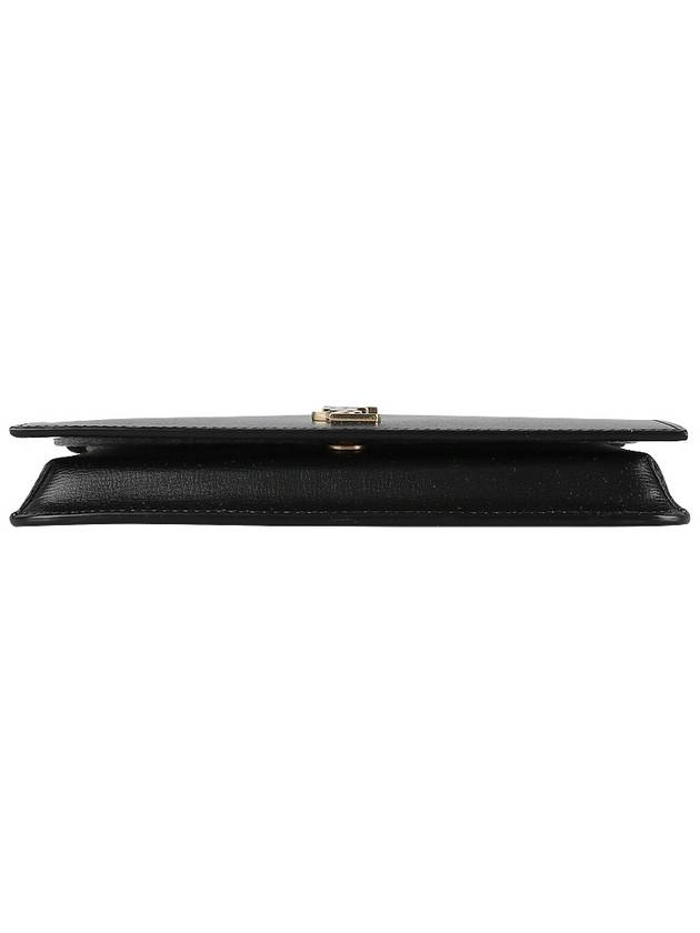 Cassandra Phone Holder Strap Cross Bag Black - SAINT LAURENT - BALAAN 7