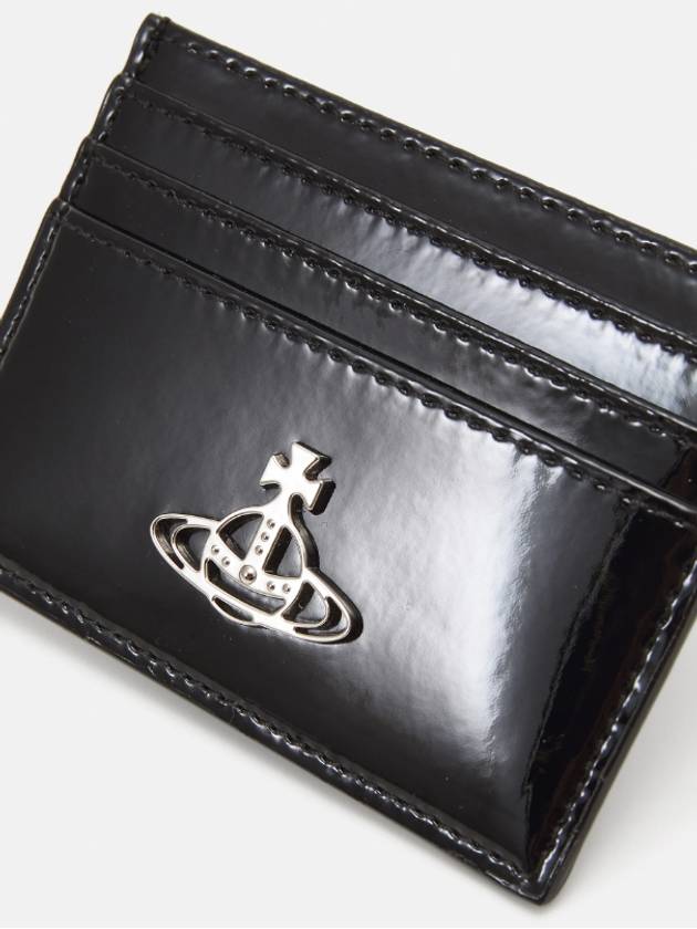 ORB logo shiny leather card wallet for women - VIVIENNE WESTWOOD - BALAAN 3