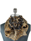 Leopard print lurex silk scarf 2AWF3972 - CELINE - BALAAN 5