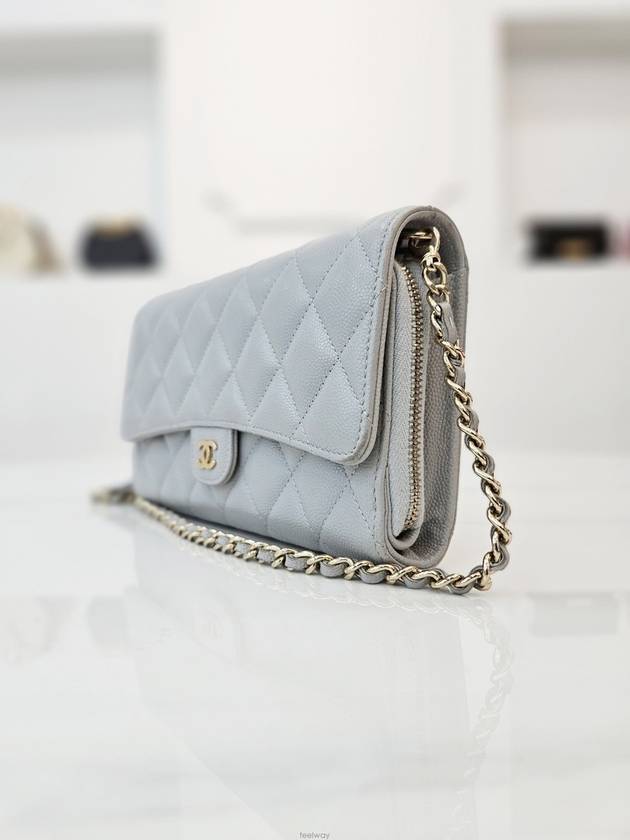 WOC Classic Caviar Phone Holder Gray Two Way Cross Bag AP1744 - CHANEL - BALAAN 3