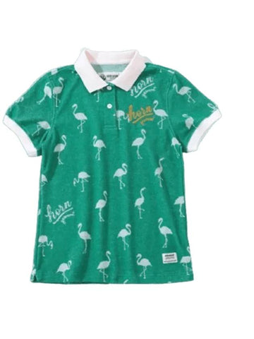 Women's Golf Paradise Short Sleeve PK Shirt Green - HORN GARMENT - BALAAN 1