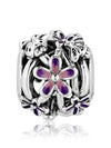 Open Work Purple Daisy Bracelet Charm Silver - PANDORA - BALAAN 4