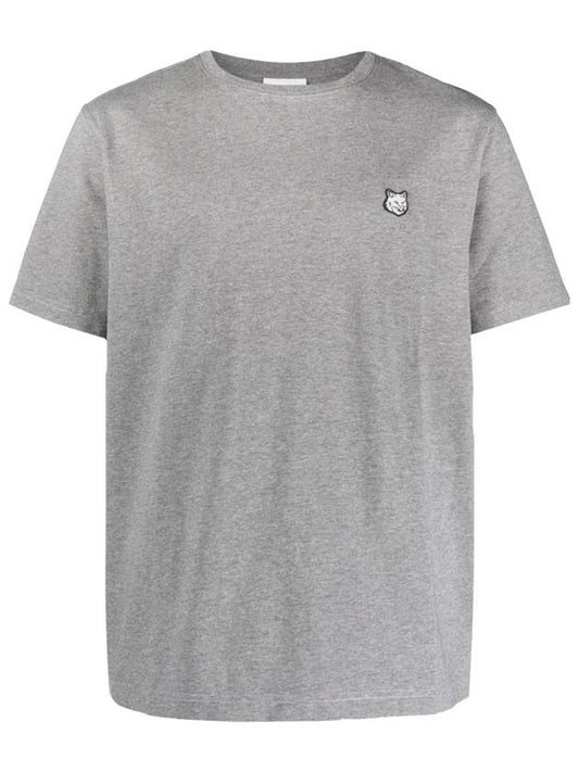 Bold Fox Head Patch Short Sleeve T-Shirt Medium Gray Melange - MAISON KITSUNE - BALAAN 2