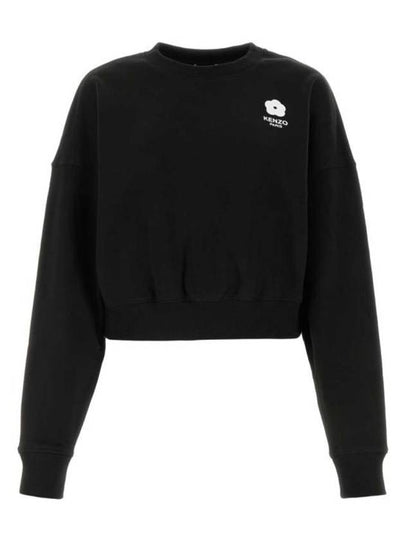 Boke Flower 2.0 Cropped Sweatshirt Black - KENZO - BALAAN 2