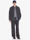 Fox Head Patch Washed Denim Workwear Over Long Sleeve Shirt Black - MAISON KITSUNE - BALAAN 4