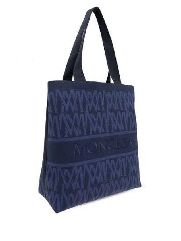 Knit Tote Bag Navy - MONCLER - BALAAN 4