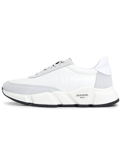 Weekend Signoff Nylon Leather Low Top Sneakers White - MAX MARA - BALAAN 2