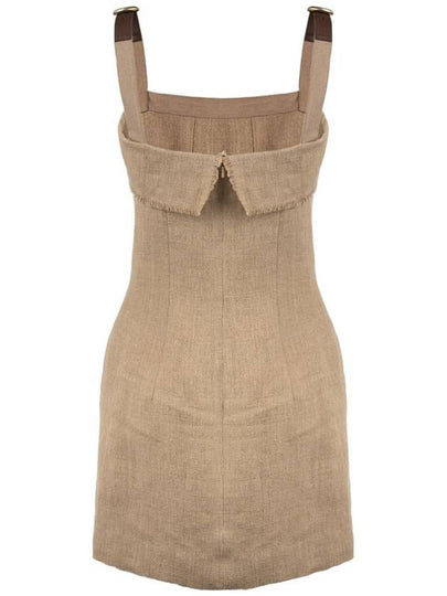 Alberta Ferretti Natural Jute Sheath Dress - ALBERTA FERRETTI - BALAAN 2