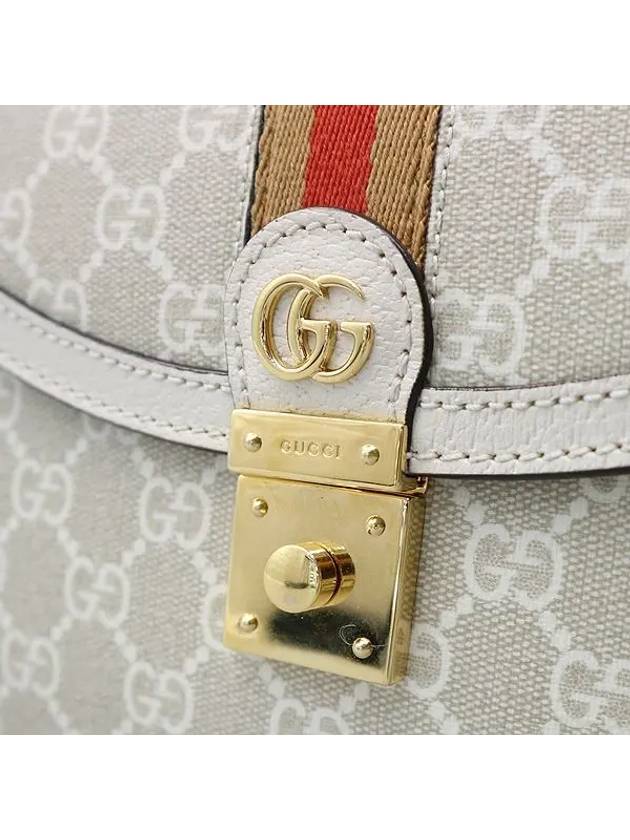 651055 Ophidia Web Small Beige White Canvas GG Top Handle Tote Bag Shoulder Strap 2WAY - GUCCI - BALAAN 4