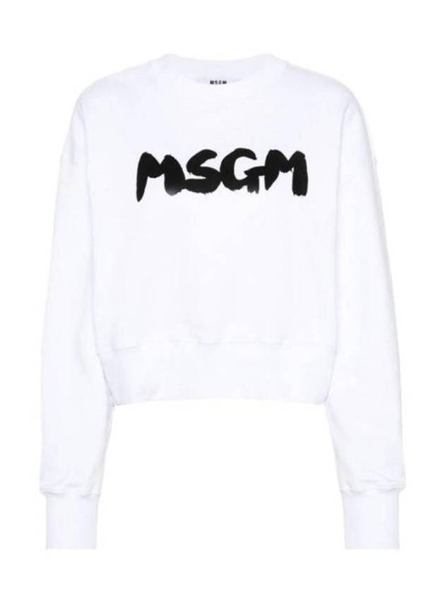 Logo Printing Sweatshirt White - MSGM - BALAAN 2