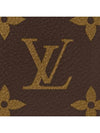 LV Big Logo Side-Up Monogram Grain Leather Card Wallet Brown - LOUIS VUITTON - BALAAN 6