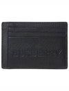 Chase Engraved Logo Money Clip Leather Card Wallet Black - BURBERRY - BALAAN 2