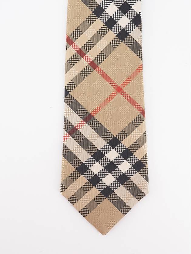 Manston Check Silk Tie Beige - BURBERRY - BALAAN 2