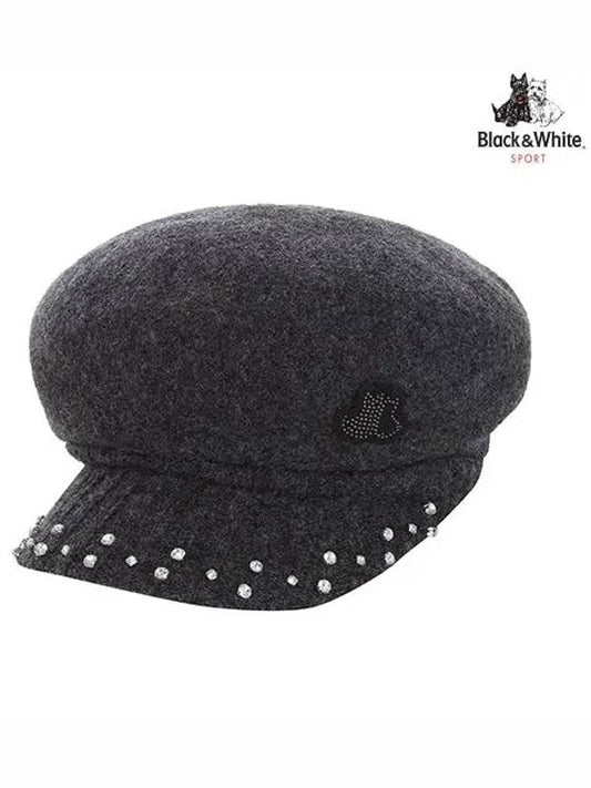 Cubic decorative beret 8621LBVCGREY - BLACK&WHITE - BALAAN 1