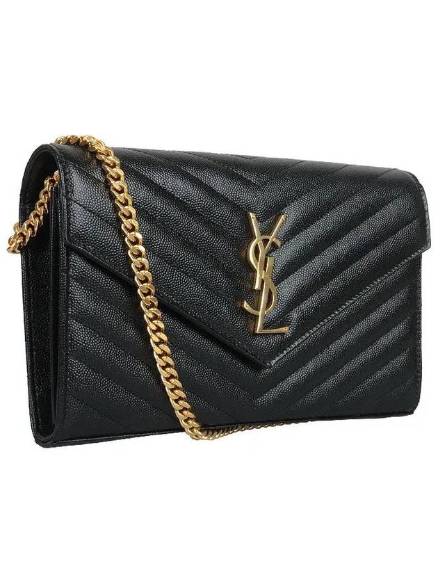 Monogram Matelasse Chain Shoulder Bag Black - SAINT LAURENT - BALAAN 5