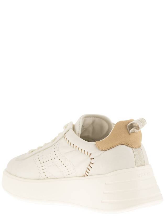 Rebel Leather Low-Top Sneakers Ivory - HOGAN - BALAAN 4