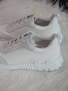 Bouncing Sneakers Mesh Suede Goatskin Blanc - HERMES - BALAAN 4