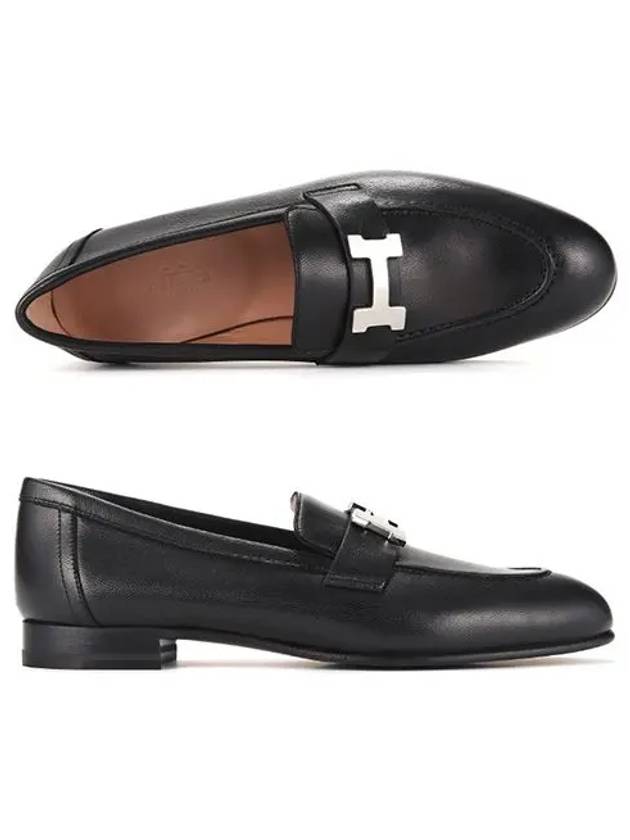 Paris Loafers Goatskin Palladium Noir - HERMES - BALAAN 3