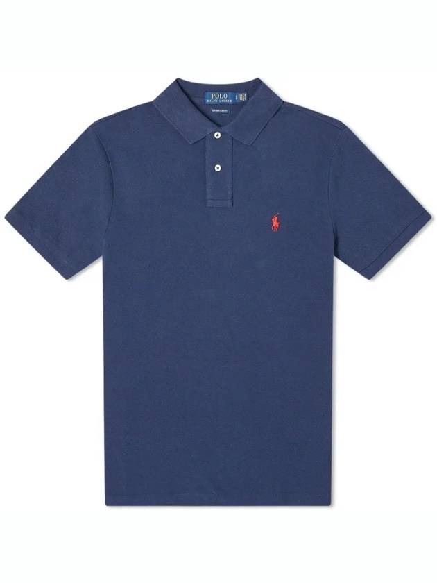 Men's Red Embroidered Logo Polo Shirt Navy - POLO RALPH LAUREN - BALAAN 2